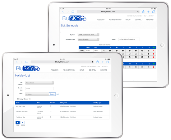 PREDEFINED SCHEDULES AND HOLIDAYS